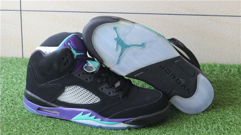 Air Jordan 5 Retro Black And Purple Grape